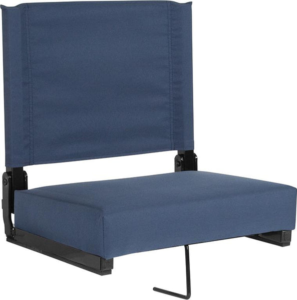 Flash Furniture Grandstand Comfort Seats by Flash with Ultra-Padded Seat in Navy Blue - XU-STA-NAVY-GG