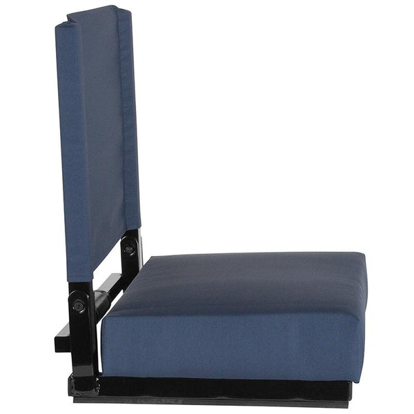 Flash Furniture Grandstand Comfort Seats by Flash with Ultra-Padded Seat in Navy Blue - XU-STA-NAVY-GG