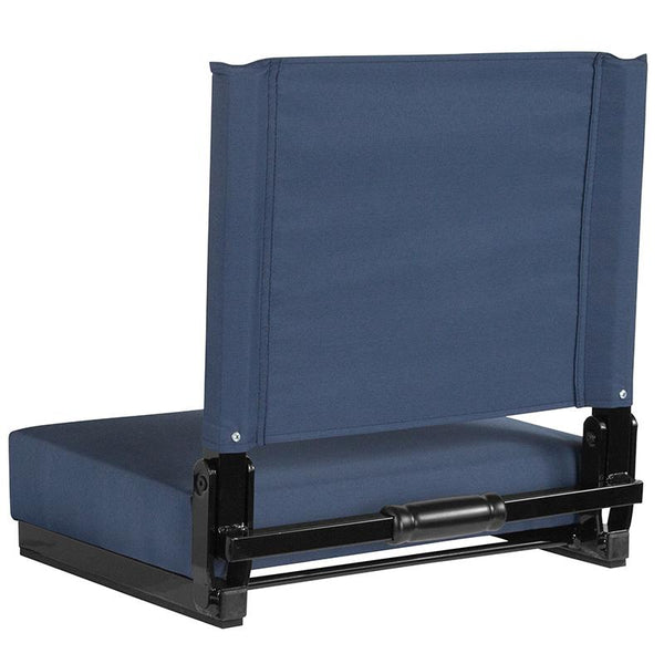 Flash Furniture Grandstand Comfort Seats by Flash with Ultra-Padded Seat in Navy Blue - XU-STA-NAVY-GG