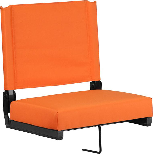 Flash Furniture Grandstand Comfort Seats by Flash with Ultra-Padded Seat in Orange - XU-STA-OR-GG