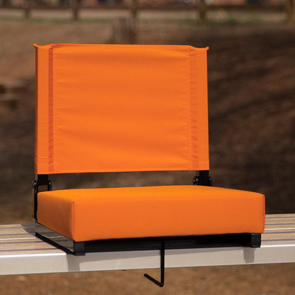 Flash Furniture Grandstand Comfort Seats by Flash with Ultra-Padded Seat in Orange - XU-STA-OR-GG