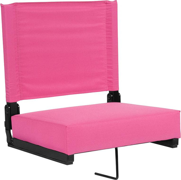 Flash Furniture Grandstand Comfort Seats by Flash with Ultra-Padded Seat in Pink - XU-STA-PK-GG