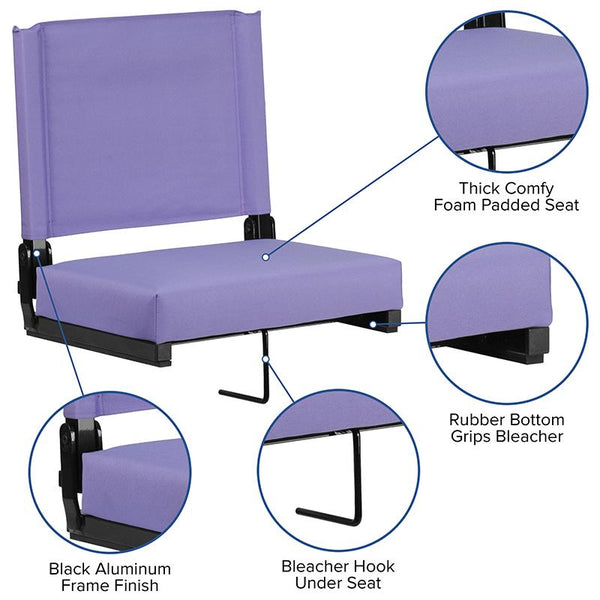 Flash Furniture Grandstand Comfort Seats by Flash with Ultra-Padded Seat in Purple - XU-STA-PUR-GG