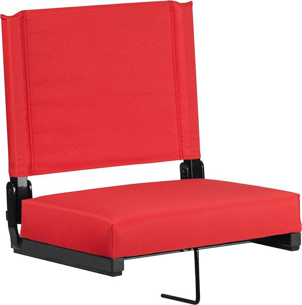 Flash Furniture Grandstand Comfort Seats by Flash with Ultra-Padded Seat in Red - XU-STA-RED-GG