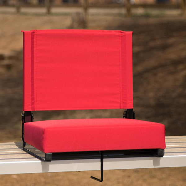 Flash Furniture Grandstand Comfort Seats by Flash with Ultra-Padded Seat in Red - XU-STA-RED-GG