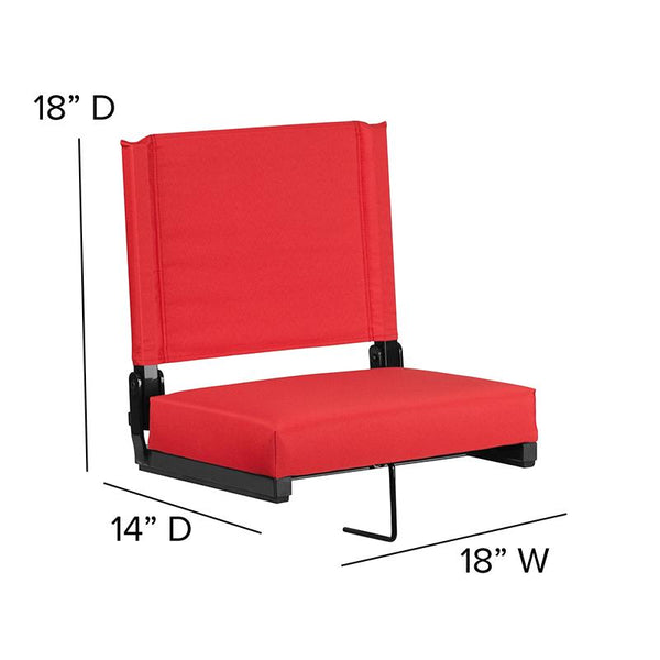 Flash Furniture Grandstand Comfort Seats by Flash with Ultra-Padded Seat in Red - XU-STA-RED-GG