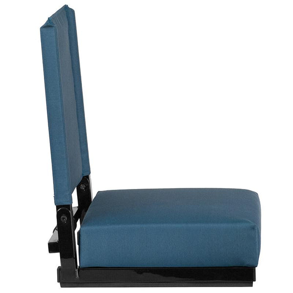 Flash Furniture Grandstand Comfort Seats by Flash with Ultra-Padded Seat in Teal - XU-STA-GN-GG