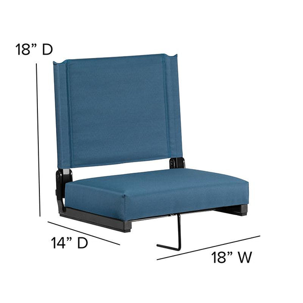 Flash Furniture Grandstand Comfort Seats by Flash with Ultra-Padded Seat in Teal - XU-STA-GN-GG