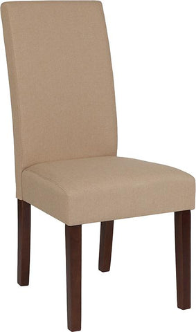 Flash Furniture Greenwich Series Beige Fabric Parsons Chair - QY-A37-9061-BGE-GG