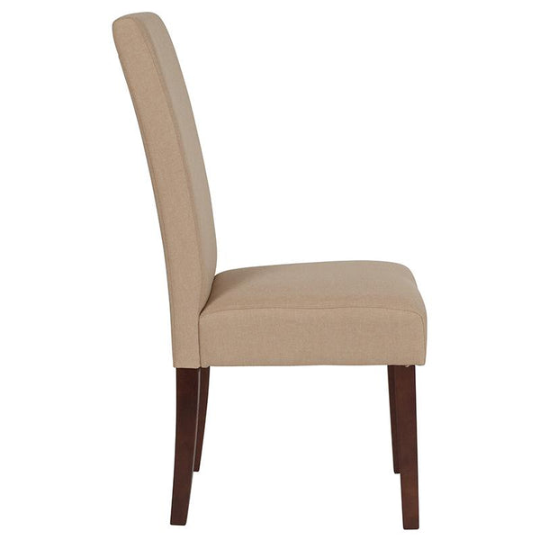 Flash Furniture Greenwich Series Beige Fabric Parsons Chair - QY-A37-9061-BGE-GG