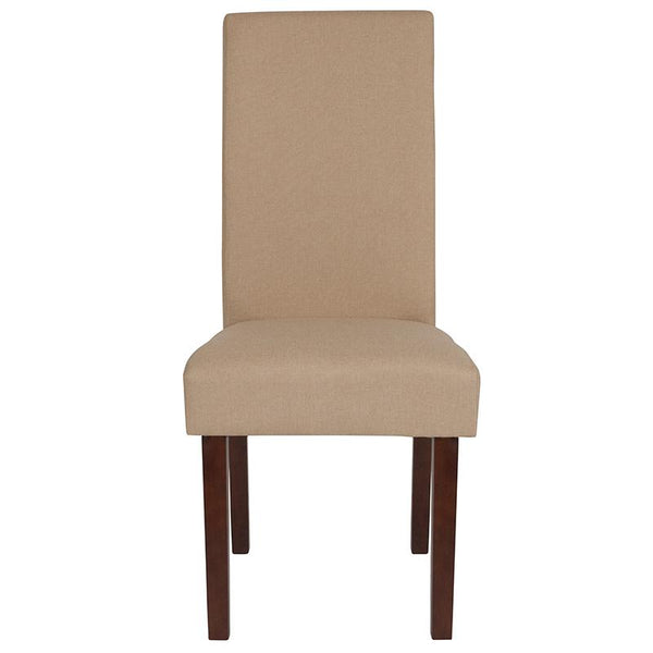 Flash Furniture Greenwich Series Beige Fabric Parsons Chair - QY-A37-9061-BGE-GG