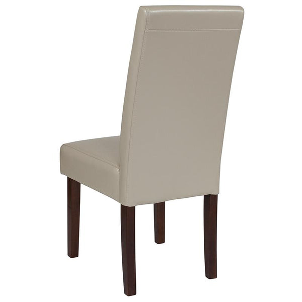 Flash Furniture Greenwich Series Beige Leather Parsons Chair - QY-A37-9061-BGL-GG