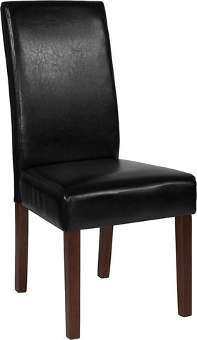 Flash Furniture Greenwich Series Black Leather Parsons Chair - QY-A37-9061-BKL-GG