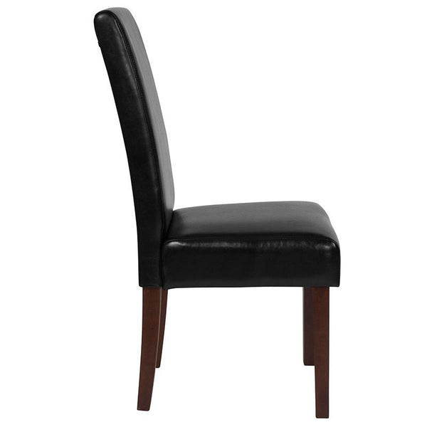 Flash Furniture Greenwich Series Black Leather Parsons Chair - QY-A37-9061-BKL-GG