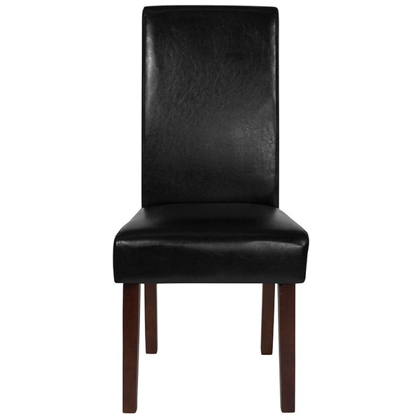 Flash Furniture Greenwich Series Black Leather Parsons Chair - QY-A37-9061-BKL-GG