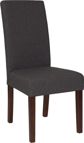 Flash Furniture Greenwich Series Gray Fabric Parsons Chair - QY-A37-9061-GY-GG