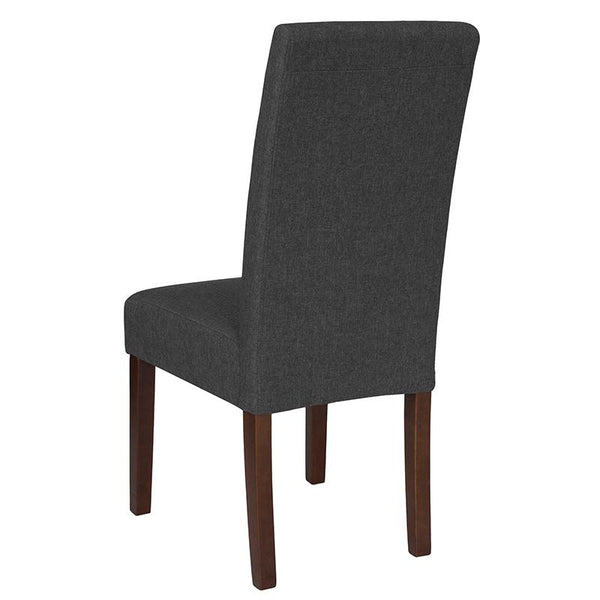 Flash Furniture Greenwich Series Gray Fabric Parsons Chair - QY-A37-9061-GY-GG