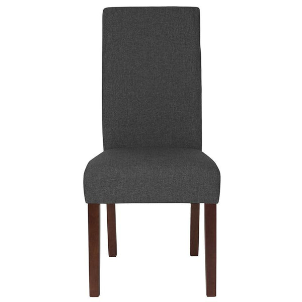 Flash Furniture Greenwich Series Gray Fabric Parsons Chair - QY-A37-9061-GY-GG