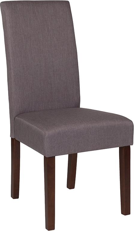 Flash Furniture Greenwich Series Light Gray Fabric Parsons Chair - QY-A37-9061-LGY-GG