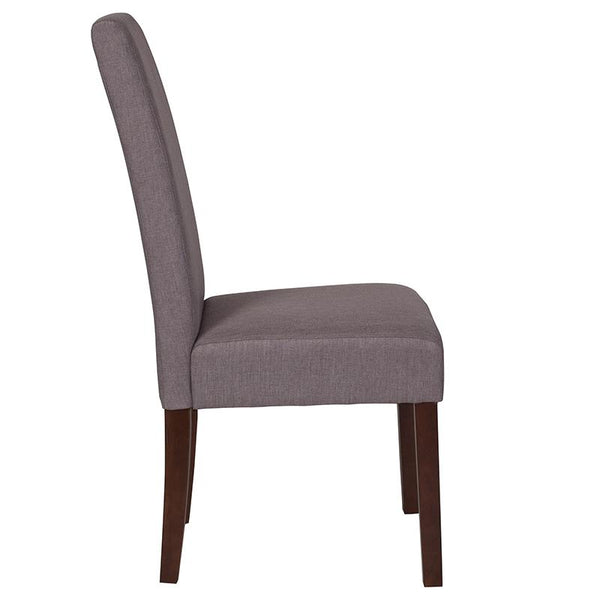 Flash Furniture Greenwich Series Light Gray Fabric Parsons Chair - QY-A37-9061-LGY-GG