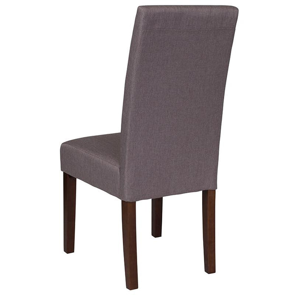 Flash Furniture Greenwich Series Light Gray Fabric Parsons Chair - QY-A37-9061-LGY-GG