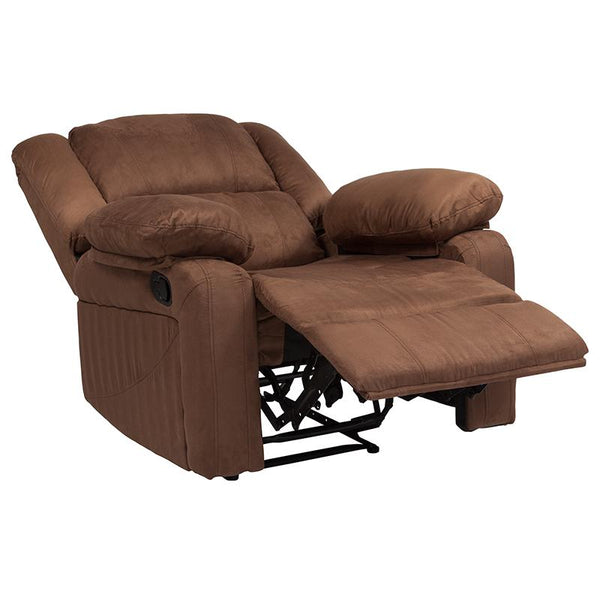 Flash Furniture Harmony Series Chocolate Brown Microfiber Recliner - BT-70597-1-BN-MIC-GG