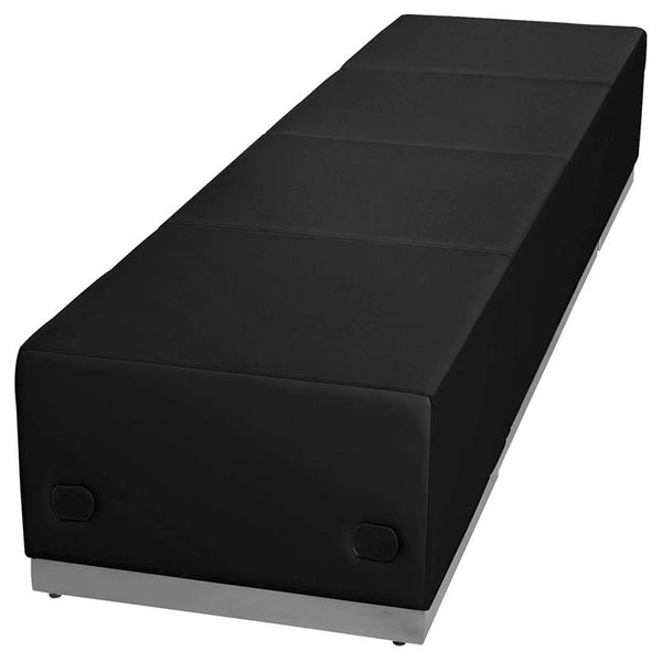 Flash Furniture HERCULES Alon Series Black Leather Reception Configuration, 4 Pieces - ZB-803-540-SET-BK-GG