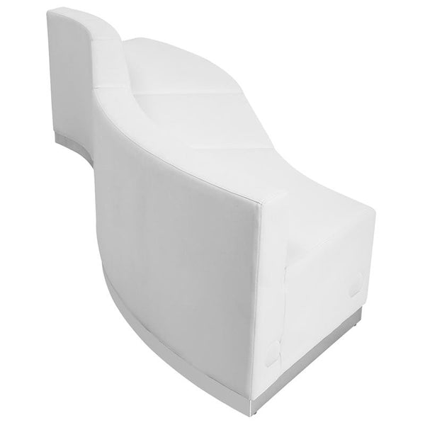 Flash Furniture HERCULES Alon Series Melrose White Leather Reception Configuration, 3 Pieces - ZB-803-830-SET-WH-GG