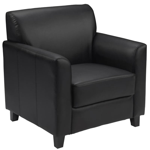 Flash Furniture HERCULES Diplomat Series Black Leather Chair - BT-827-1-BK-GG