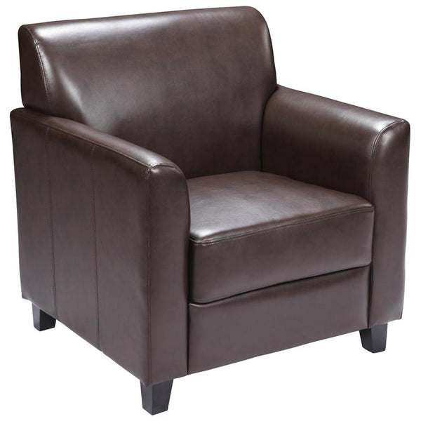 Flash Furniture HERCULES Diplomat Series Brown Leather Chair - BT-827-1-BN-GG