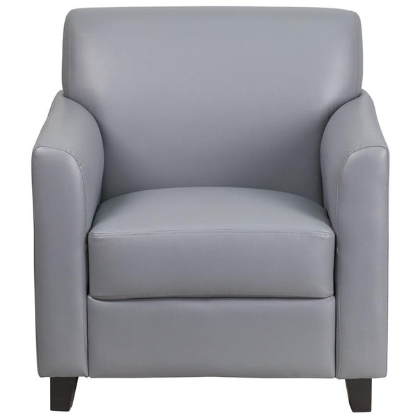 Flash Furniture HERCULES Diplomat Series Gray Leather Chair - BT-827-1-GY-GG