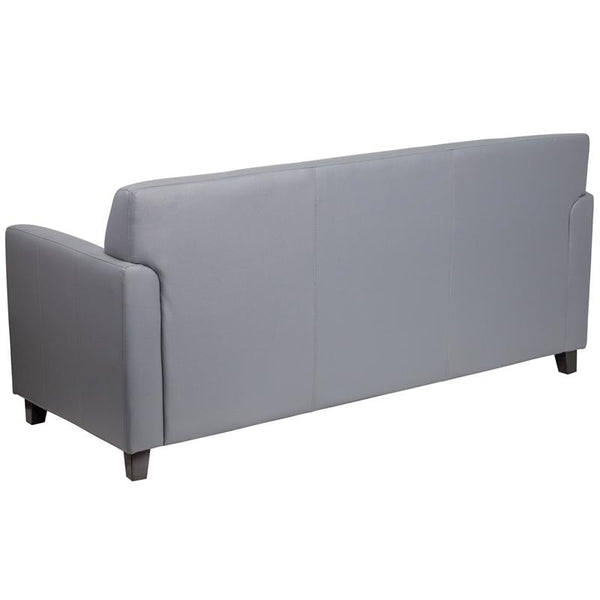 Flash Furniture HERCULES Diplomat Series Gray Leather Sofa - BT-827-3-GY-GG