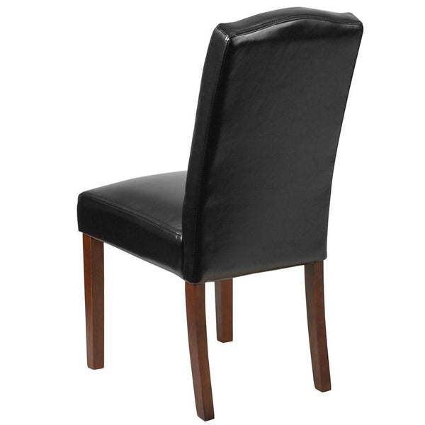 Flash Furniture HERCULES Grove Park Series Black Leather Tufted Parsons Chair - QY-A18-9325-BK-GG