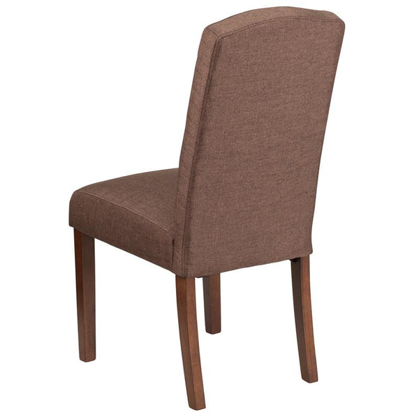 Flash Furniture HERCULES Grove Park Series Brown Fabric Tufted Parsons Chair - QY-A18-9325-BN-GG