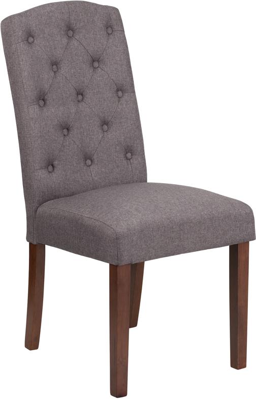 Flash Furniture HERCULES Grove Park Series Gray Fabric Tufted Parsons Chair - QY-A18-9325-GY-GG