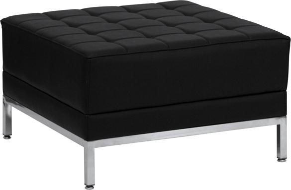 Flash Furniture HERCULES Imagination Series Black Leather Ottoman - ZB-IMAG-OTTOMAN-GG