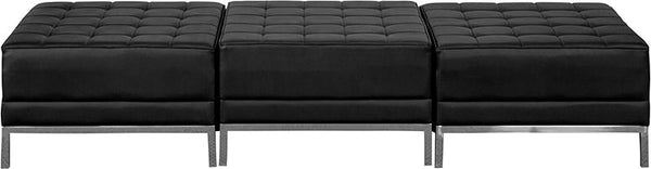 Flash Furniture HERCULES Imagination Series Black Leather Three Seat Bench - ZB-IMAG-OTTO-3-GG