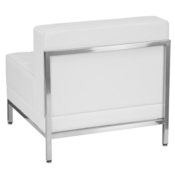 Flash Furniture HERCULES Imagination Series Contemporary Melrose White Leather Middle Chair - ZB-IMAG-MIDDLE-WH-GG