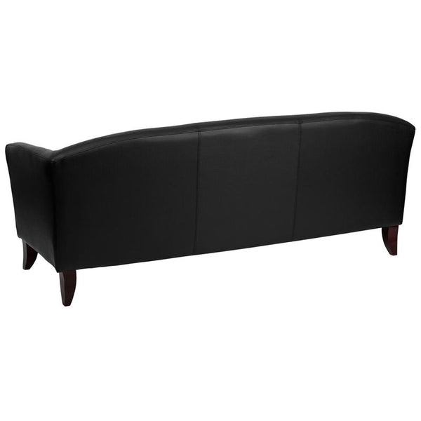 Flash Furniture HERCULES Imperial Series Black Leather Sofa - 111-3-BK-GG