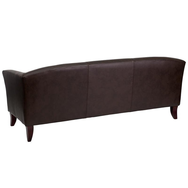 Flash Furniture HERCULES Imperial Series Brown Leather Sofa - 111-3-BN-GG