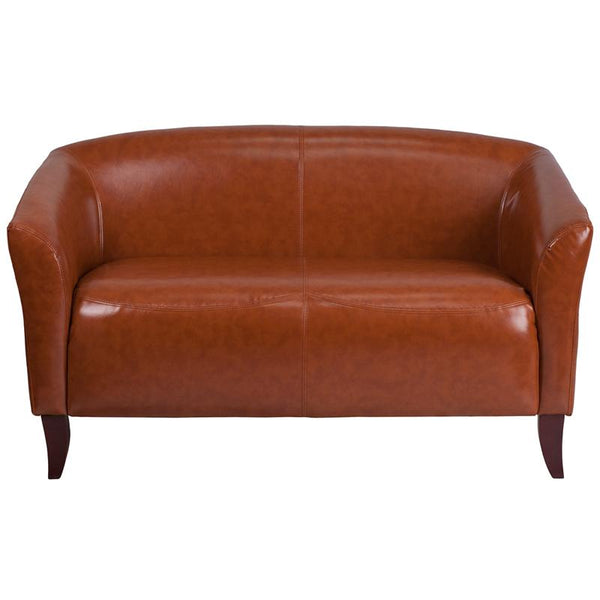 Flash Furniture HERCULES Imperial Series Cognac Leather Loveseat - 111-2-CG-GG