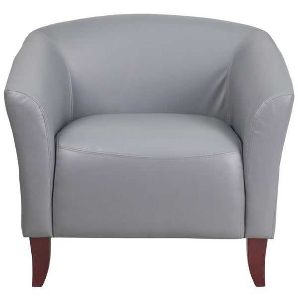 Flash Furniture HERCULES Imperial Series Gray Leather Chair - 111-1-GY-GG