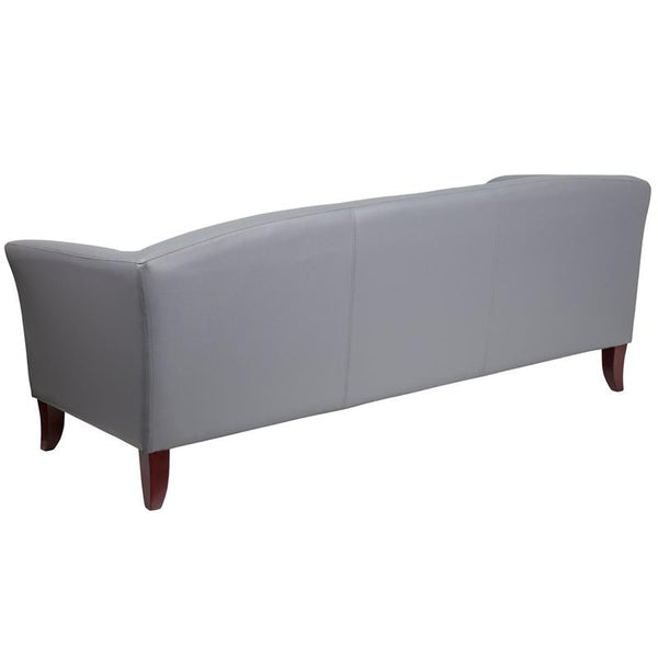 Flash Furniture HERCULES Imperial Series Gray Leather Sofa - 111-3-GY-GG