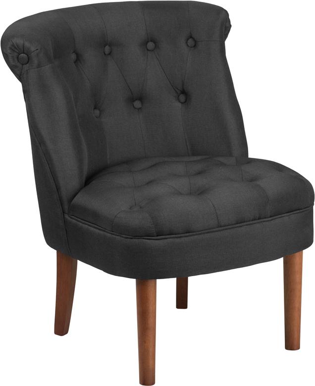 Flash Furniture HERCULES Kenley Series Black Fabric Tufted Chair - QY-A01-BK-GG