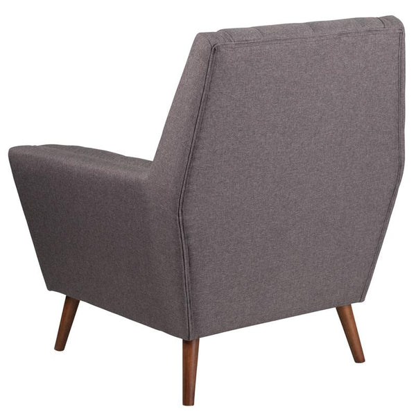 Flash Furniture HERCULES Kensington Series Contemporary Gray Fabric Tufted Arm Chair - QY-B62-GY-GG