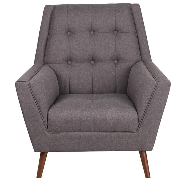 Flash Furniture HERCULES Kensington Series Contemporary Gray Fabric Tufted Arm Chair - QY-B62-GY-GG