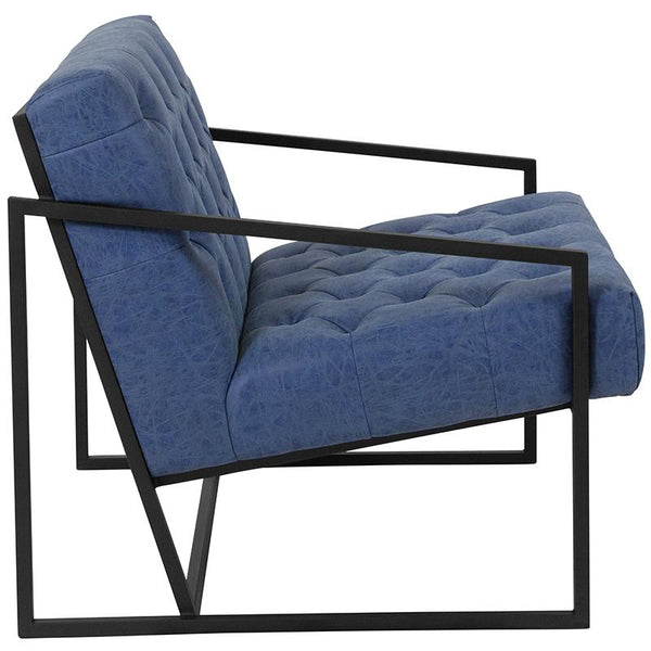 Flash Furniture HERCULES Madison Series Retro Blue Leather Tufted Lounge Chair - ZB-8522-BL-GG