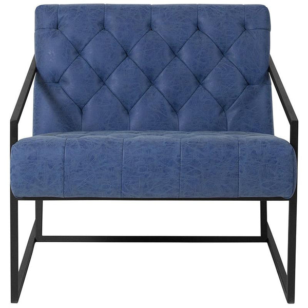 Flash Furniture HERCULES Madison Series Retro Blue Leather Tufted Lounge Chair - ZB-8522-BL-GG