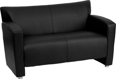 Flash Furniture HERCULES Majesty Series Black Leather Loveseat - 222-2-BK-GG