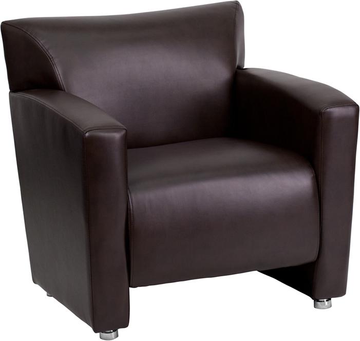 Flash Furniture HERCULES Majesty Series Brown Leather Chair - 222-1-BN-GG